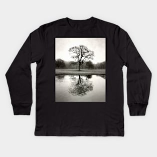 Ripple (tree reflection) Kids Long Sleeve T-Shirt